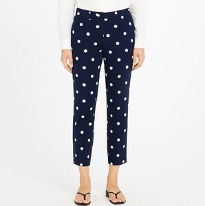 Banana Republic Womens Avery Navy Blue Polka Dot Pants Size 2 Office Career